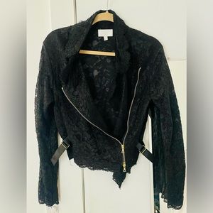 Alexis black lace jacket size Large